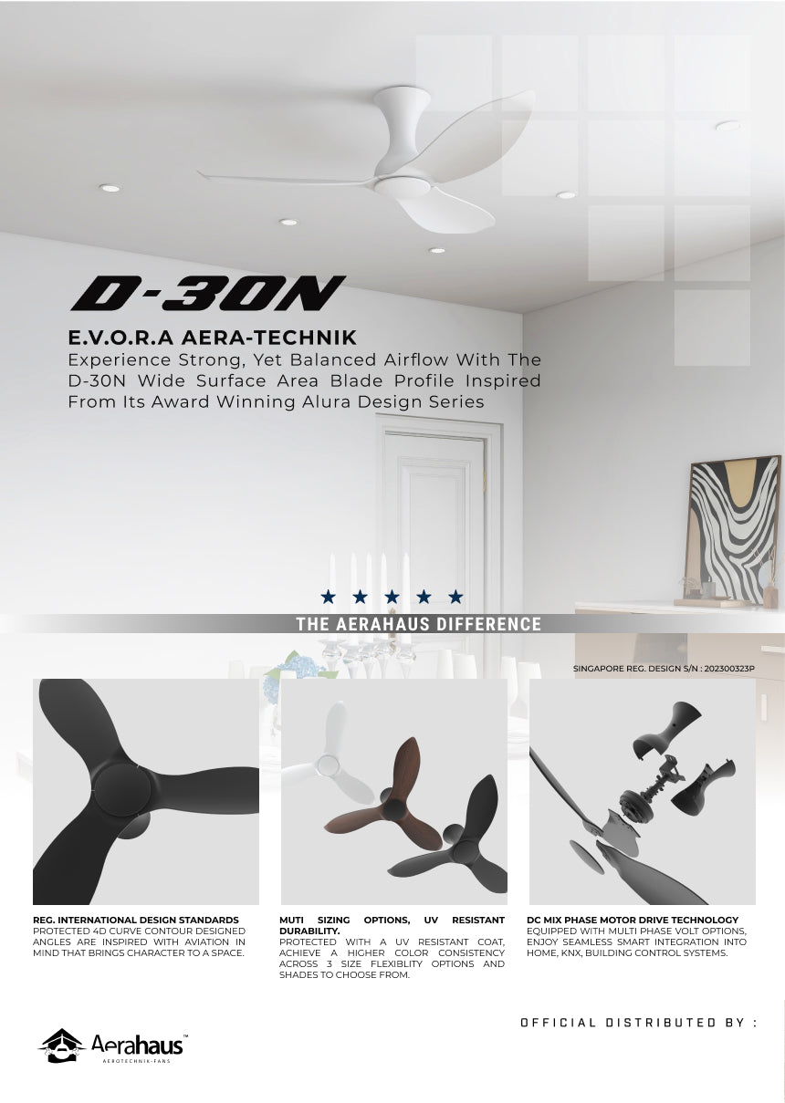 D-30N Aerahaus Technik DC Ceiling Fan