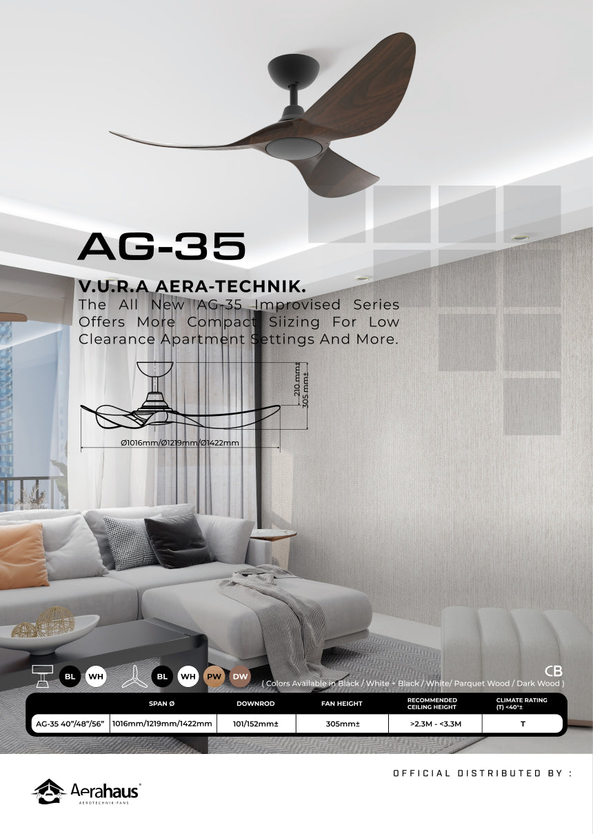 AG-35 Aerahaus Technik DC Ceiling Fan