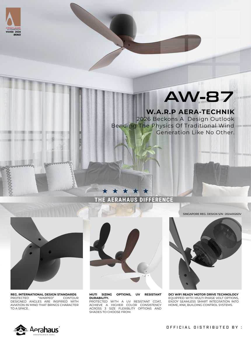 AW-87 Aerahaus WARP Technik DC Ceiling Fan
