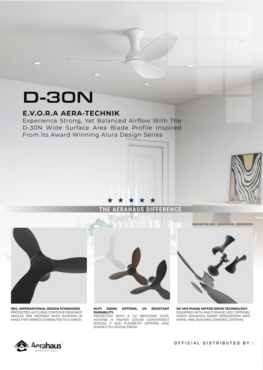 D-30N Aerahaus Technik DC Ceiling Fan