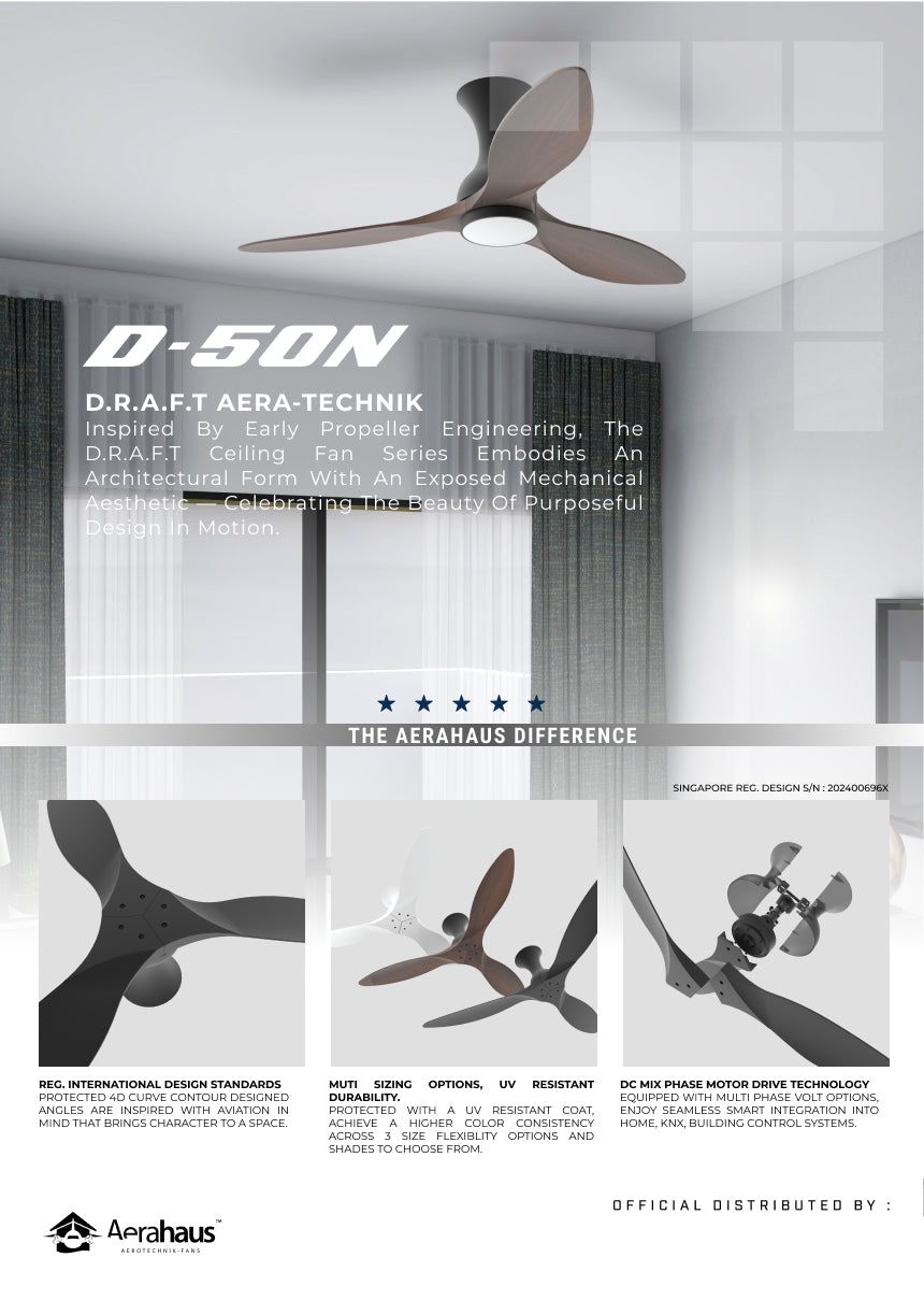 D-50N Aerahaus Technik DC Ceiling Fan