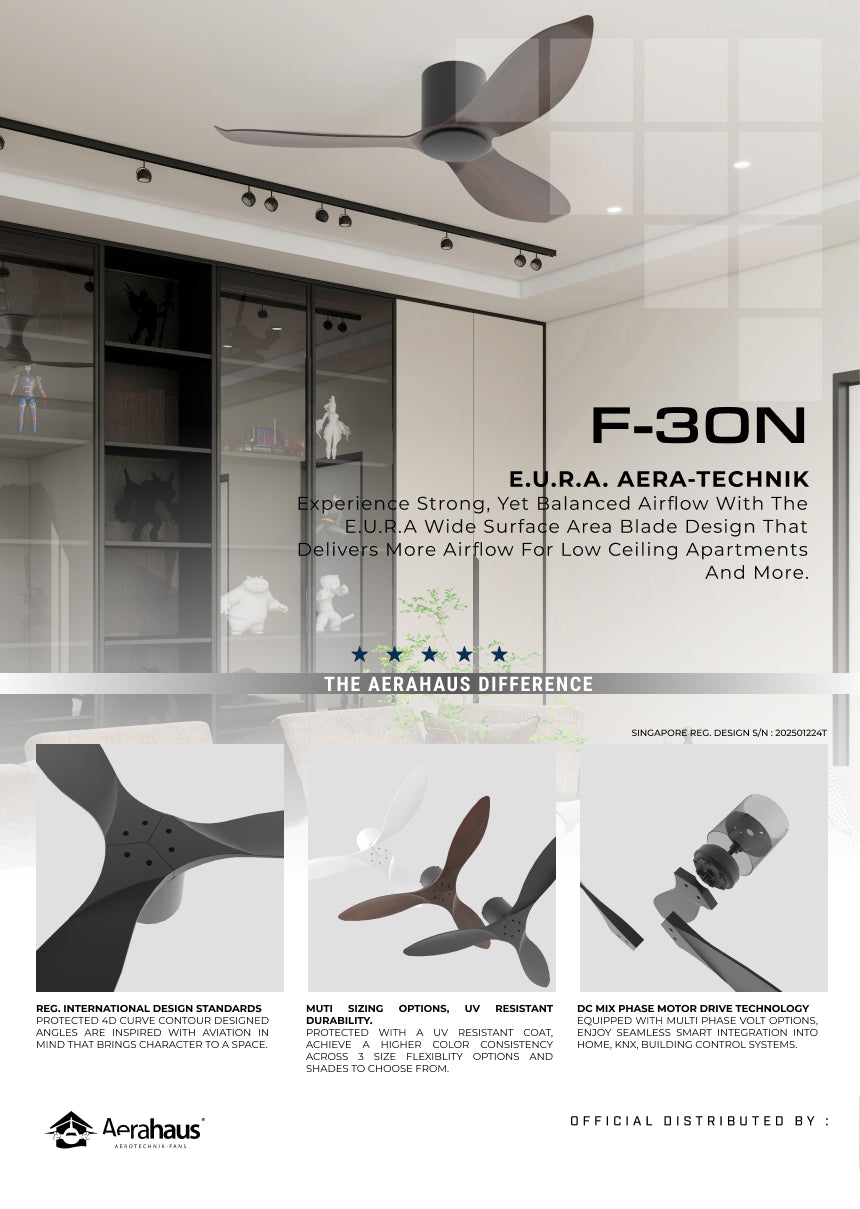 F-30N Aerahaus Technik DC Ceiling Fan