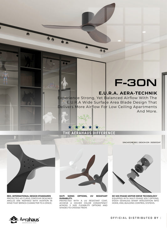 F-30N Aerahaus Technik DC Ceiling Fan