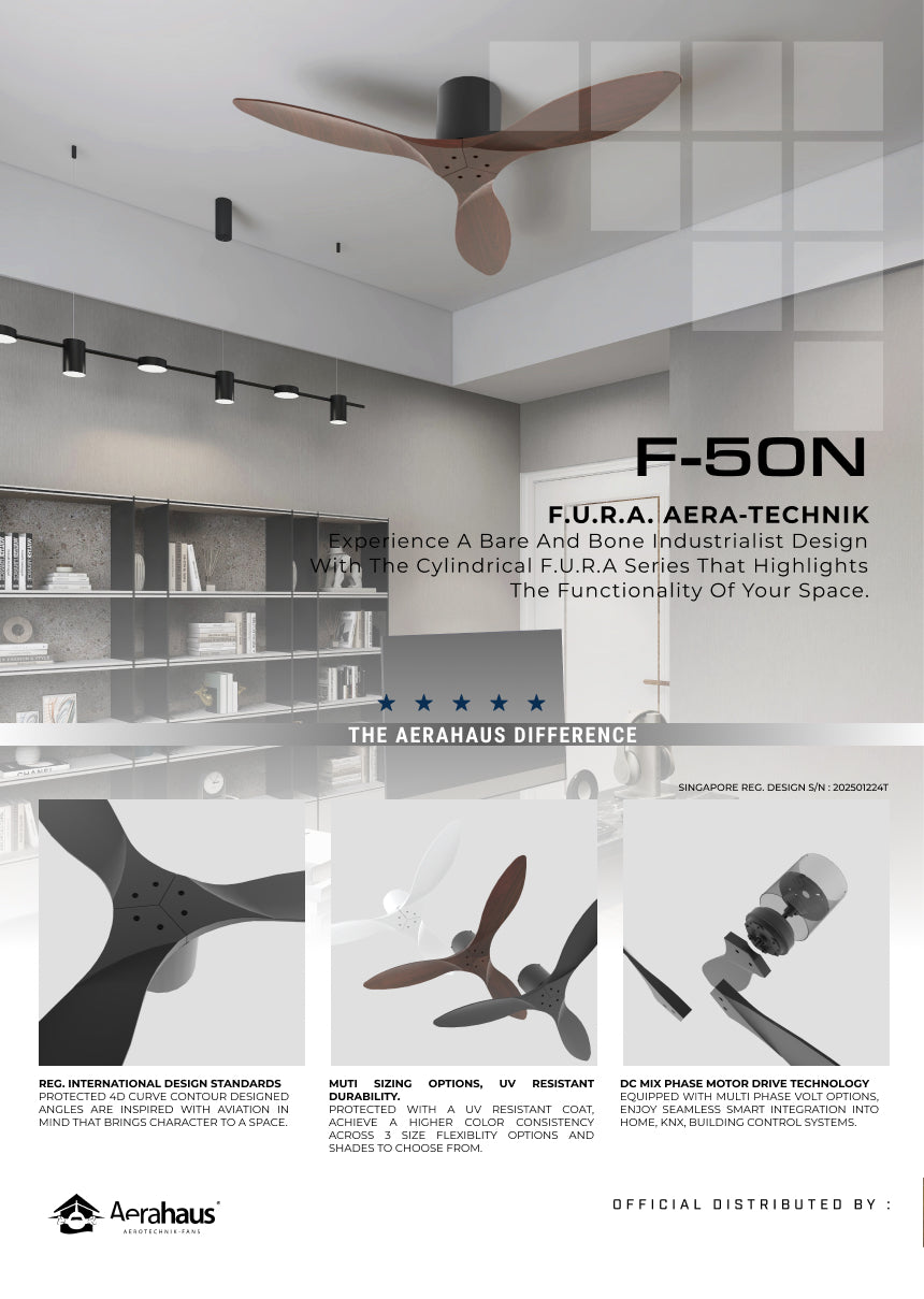 F-50N Aerahaus Technik DC Ceiling Fan