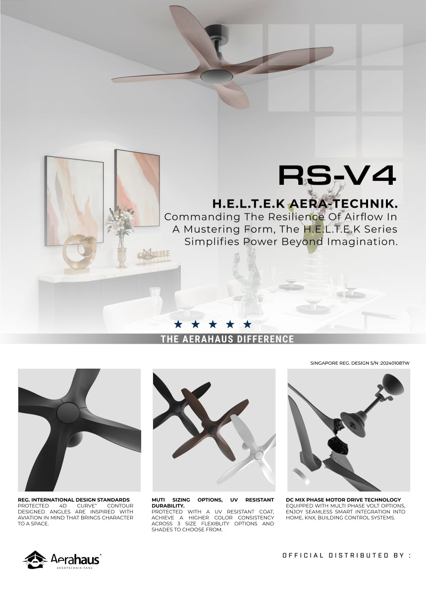 RS-V4 Aerahaus Technik DC Ceiling Fan