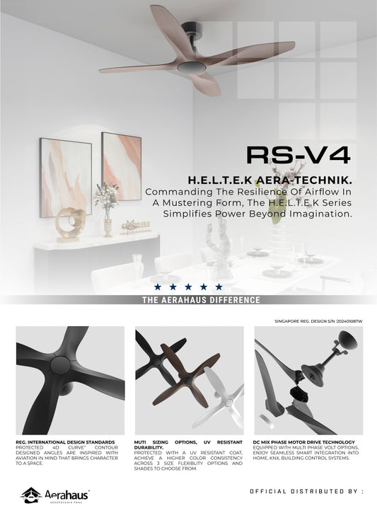 RS-V4 Aerahaus Technik DC Ceiling Fan