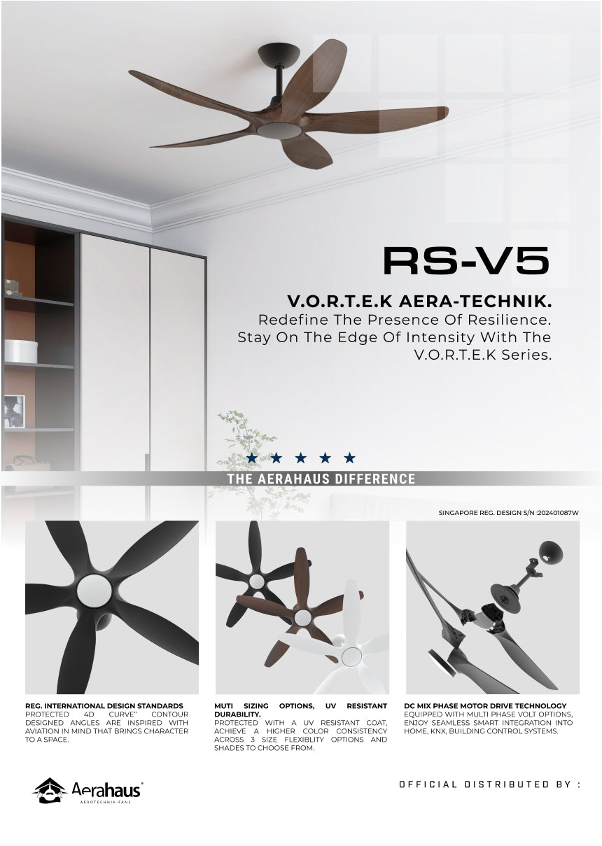 RS-V5 Aerahaus Technik DC Ceiling Fan